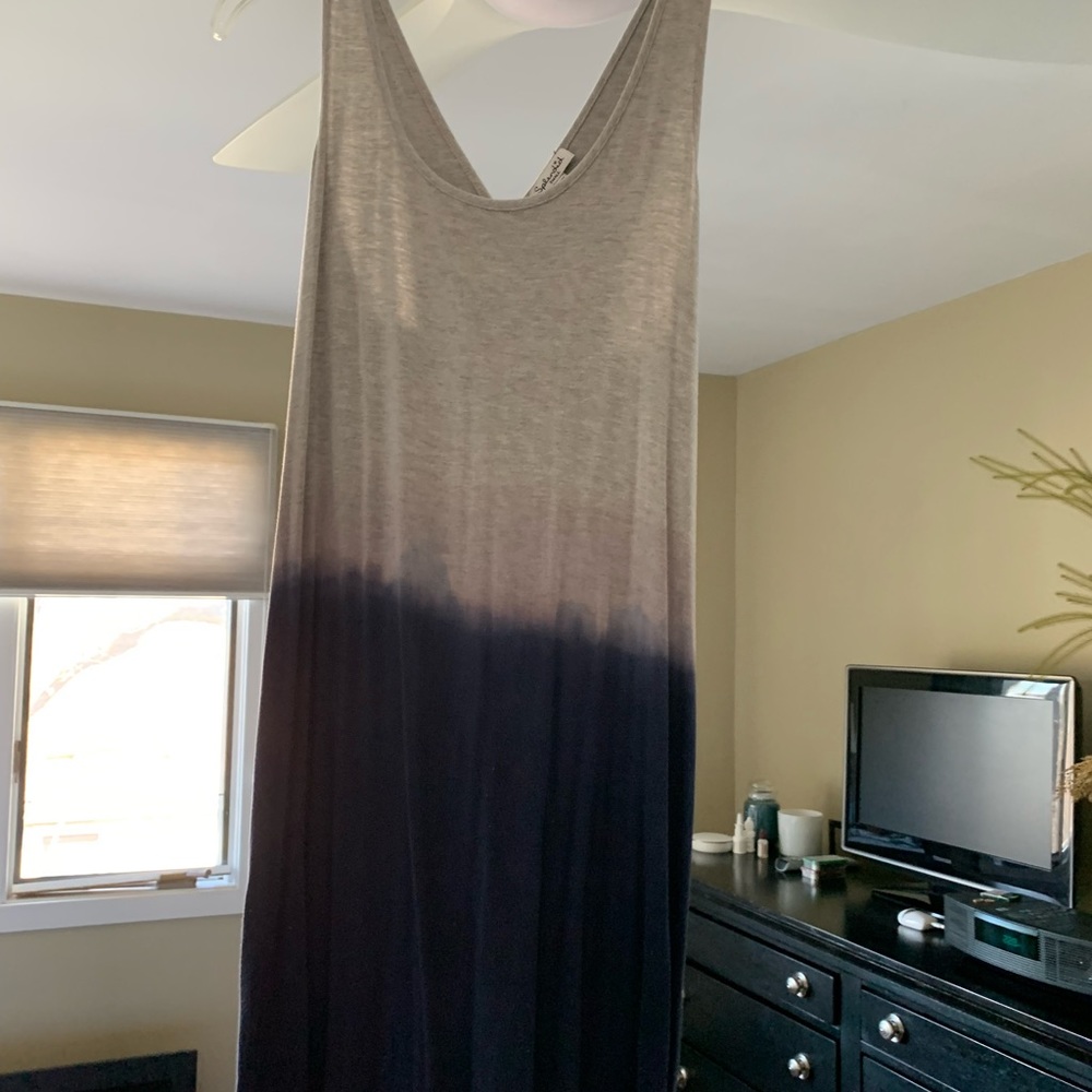 SPLENDID SUNDRESS - BLUE AND GRAY SIZE SMALL